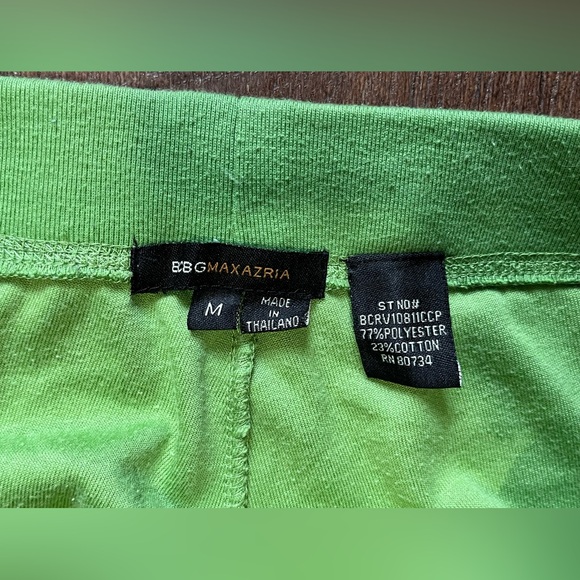 BCBG MaxAzaria Green Velour Tracksuit Zip hood Sweatshirt w crop bottoms M y2k - Picture 7 of 8
